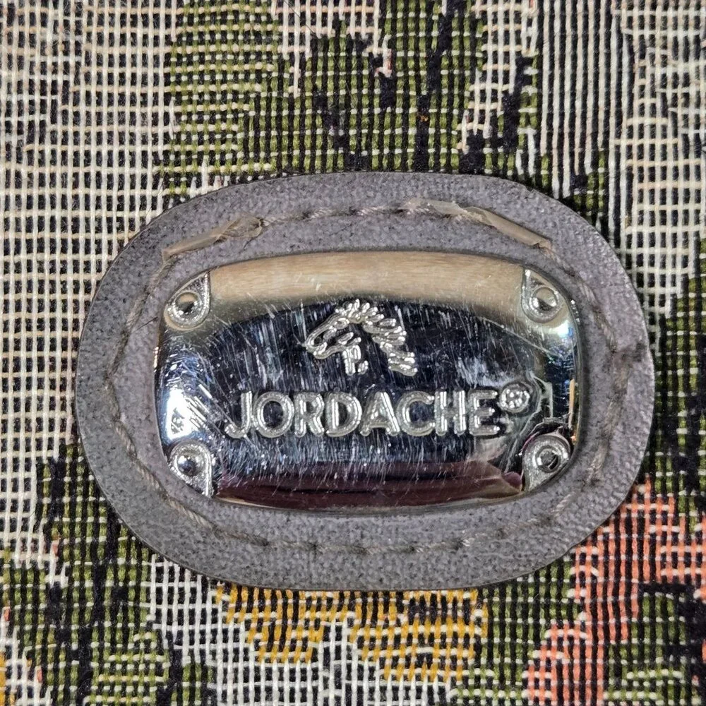 Vintage Jordache‎ Multicolor Floral Tapestry Tote Bag With Sturdy Beige Handles